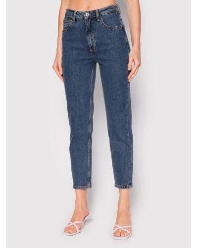 Guess Authentic Mid Mom Jeans - Blue