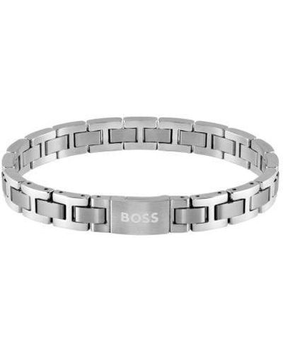 BOSS Steel Metal Link Essentials Bracelet - Metallic