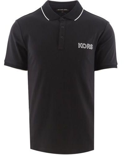 Michael Kors Chest Logo Tipped Polo Shirt - Black