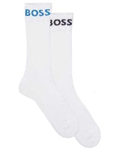 BOSS Open 2-Pack Sport Sock - White