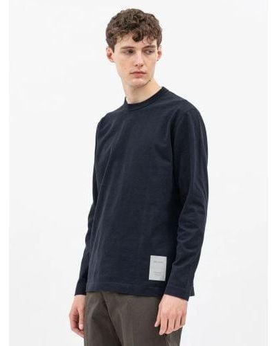 Norse Projects Dark Holger Tab Series Reflective Long Sleeve T-Shirt - Blue