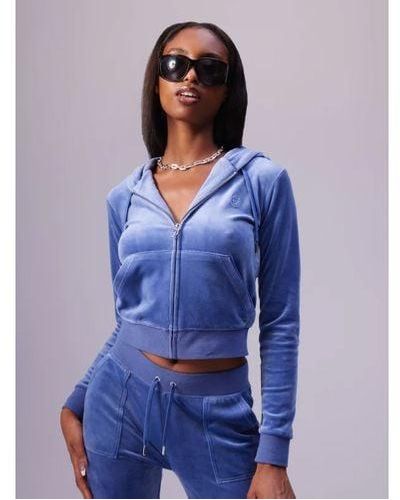Juicy Couture Zip Through Hoodie - Blue