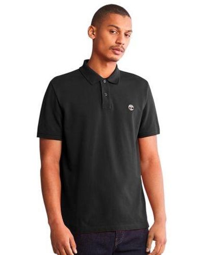 Timberland Pique Short Sleeve Polo Shirt - Black