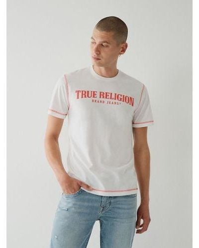 True Religion Optic Flatlock Arch T-Shirt - White