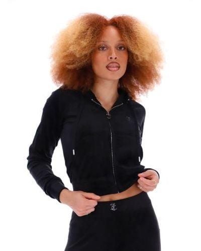 Juicy Couture Madison Classic Velour Hoodie - Black