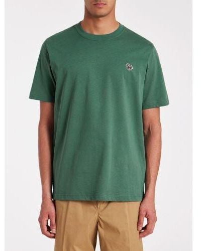 Paul Smith Emerald Regular Fit Zebra Badge T-Shirt - Green
