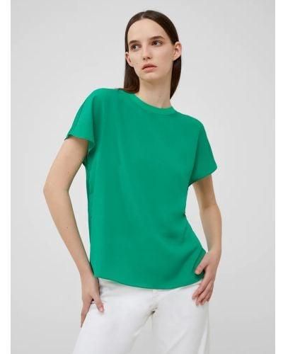 French Connection Jelly Bean Crepe Light Crew Neck Top - Green