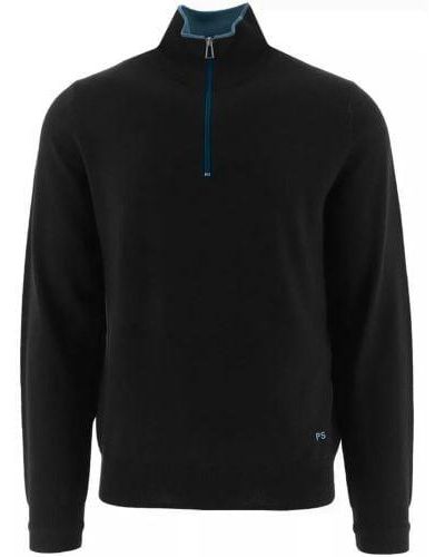 Paul Smith Zip Neck Sweatshirt - Black