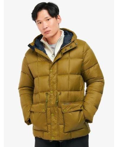 Barbour North Fell Baffle Quilt Coat - Green