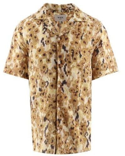 Wax London Didcot Short Sleeve Shirt - Natural