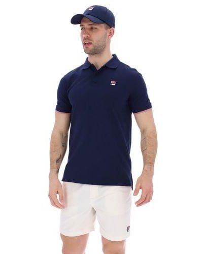 Fila Foxglove Custom Tipped Rib Polo Shirt - Blue