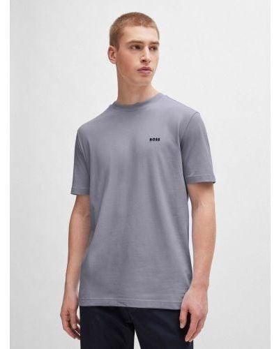 BOSS Medium Contrast Logo T-Shirt - Grey