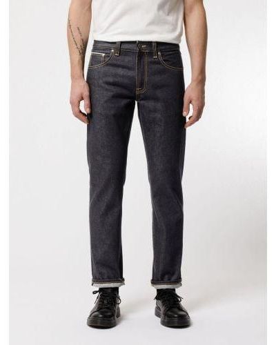 Nudie Jeans Dry Maze Selvage Gritty Jackson Jean - Black