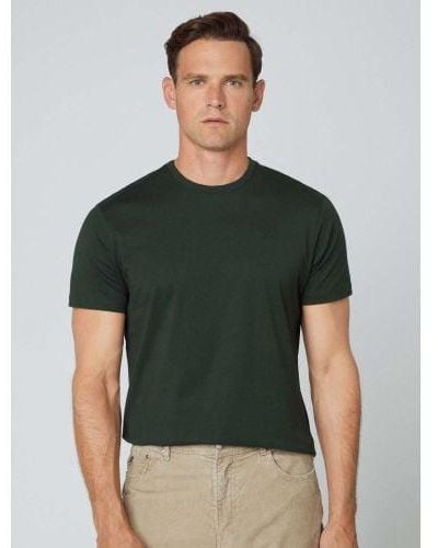 Hackett Dark Pima Cotton T-Shirt - Green