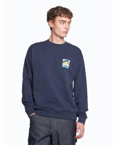 Penfield Blazer Geo Back Print Sweatshirt - Blue