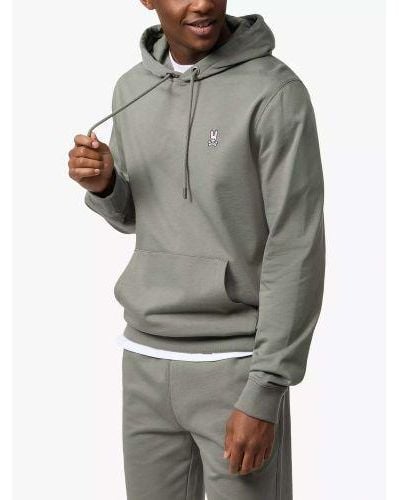 Psycho Bunny Agave French Terry Pullover Hoodie - Grey