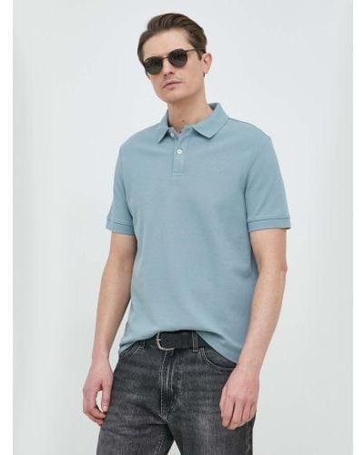 Guess Honest Oz Short Sleeve Polo Shirt - Blue