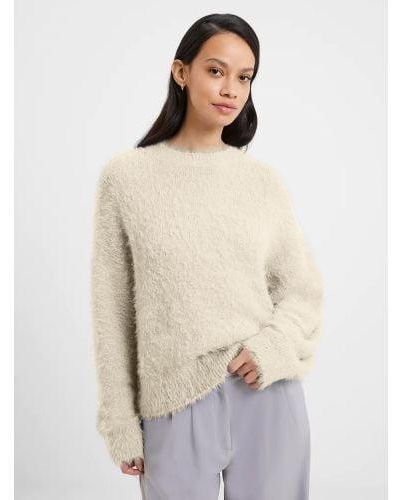 French Connection Classic Cream Meena Fluffy Boat Jumper - Natural
