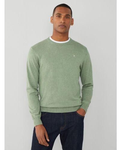 Hackett Sea Cotton Silk Crew Neck Sweatshirt - Green