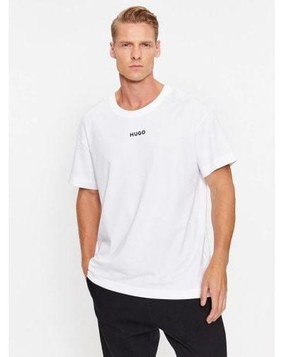 HUGO Natural Linked Pyjama T-Shirt - White