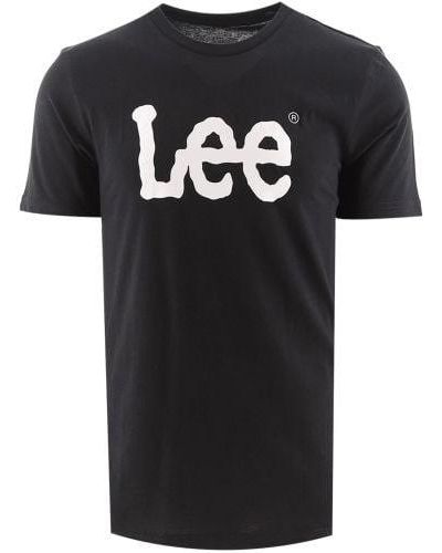 Lee Jeans Wobbly Logo T-Shirt - Black