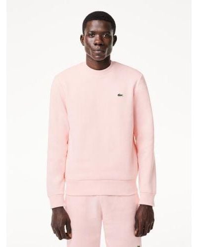 Lacoste Flamingo Brushed Cotton Sweatshirt - Pink