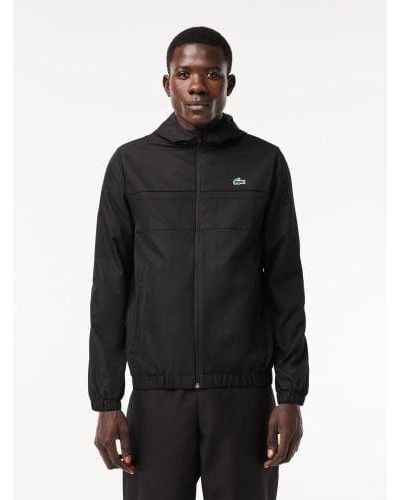 Lacoste Hooded Sport Jacket - Black