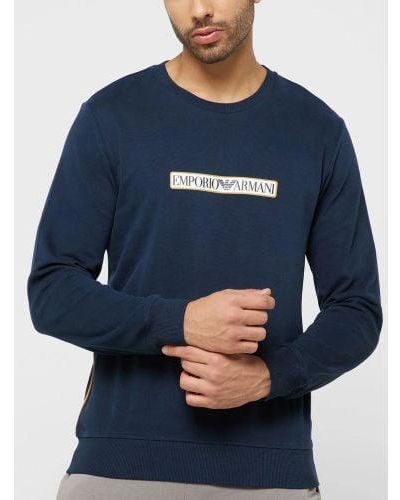 Emporio Armani Marine Crew Neck Sweatshirt - Blue