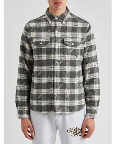 BBCICECREAM Woven Check All Over Print Shirt - Grey