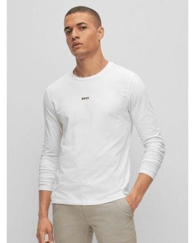 BOSS Tchark Long Sleeve T-Shirt - Grey