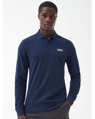 Barbour International Long Sleeve Polo Shirt - Blue
