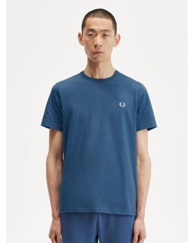 Fred Perry Midnight Light Ice Crew Neck T-Shirt - Blue