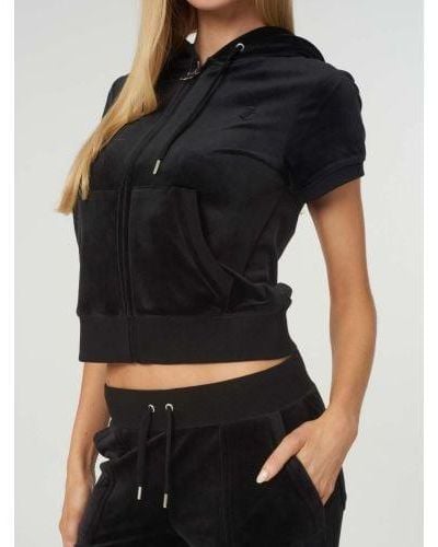 Juicy Couture Chadwick Short Sleeve Hoodie - Black