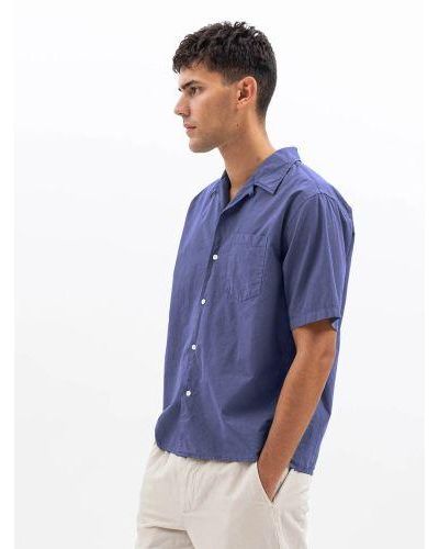 Norse Projects Calcite Carsten Tencel Shirt - Blue