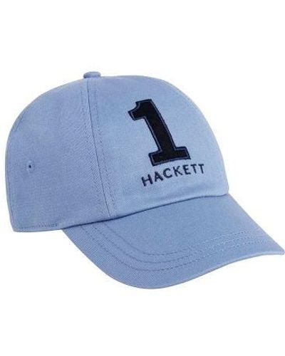 Hackett Chambray Heritage Number Cap - Blue
