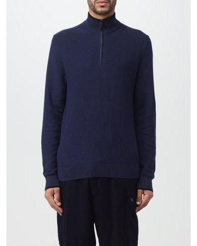 Michael Kors Midnight Cotton Quarter Zip Sweatshirt - Blue
