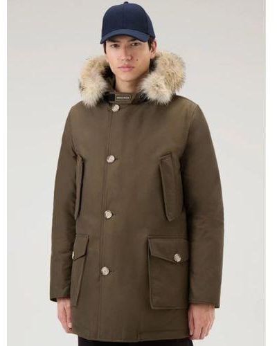 Woolrich Dark Arctic Detachable Fur Parka Jacket - Green