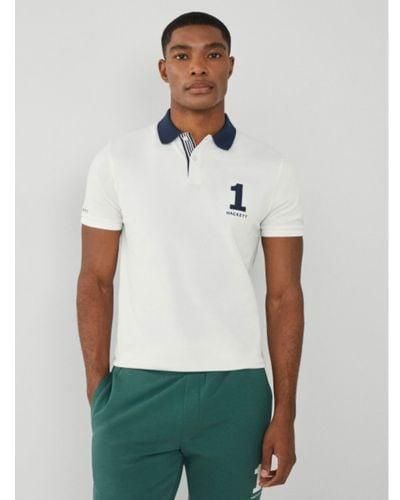 Hackett Heritage Number Polo Shirt - White