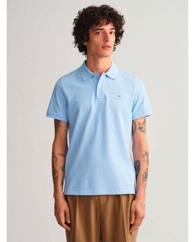 GANT Capri Shield Pique Polo Shirt - Blue