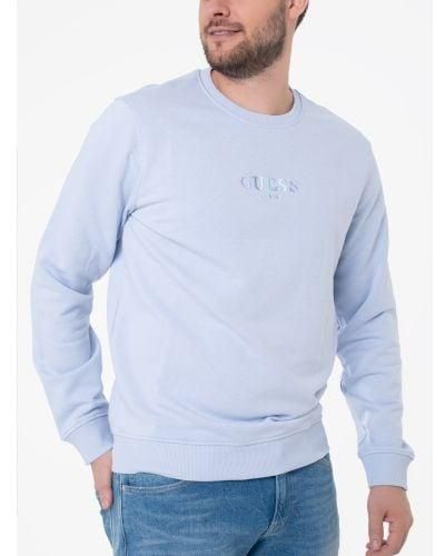 Guess Astral Pale Multicolour Logo Sweatshirt - Blue