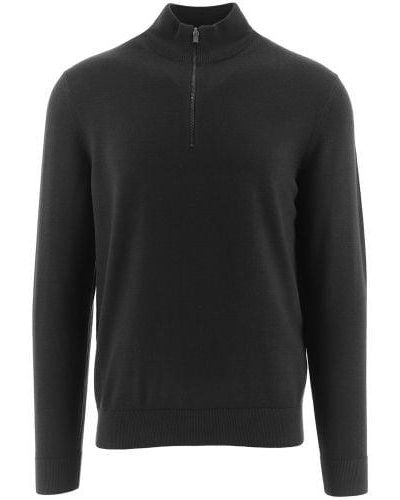 Michael Kors Washed Quarter Zip Sweatshirt - Black