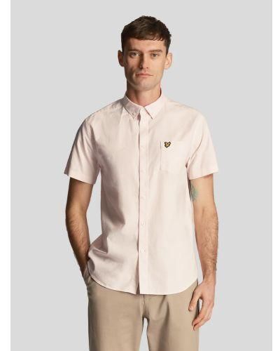 Lyle & Scott Light Short Sleeve Oxford Shirt - Natural