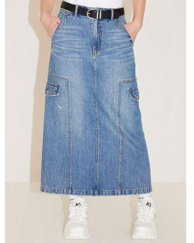 Miss Sixty Middle Denim Skirt - Blue