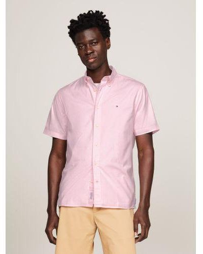 Tommy Hilfiger Light Flex Poplin Regular Shirt - Pink