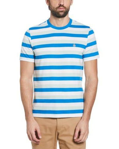 Original Penguin Imperial All-Over Stripe Fashion T-Shirt - Blue
