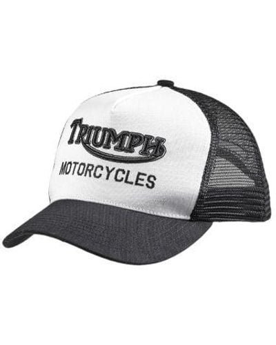 Triumph Bone Oil Trucker Embroidered Motorcycles Cap - Black