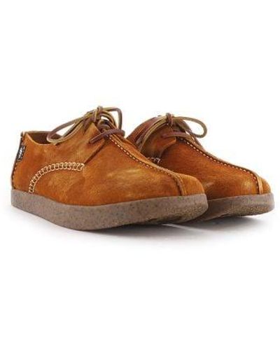 Yogi Footwear Chestnut Lennon Hairy Suede Lace Up Shoe - Brown