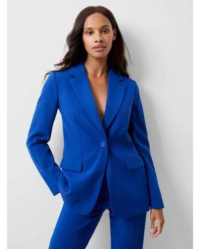 French Connection Cobalt Echo Single Breasted Blazer Jacket - Blue