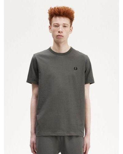 Fred Perry Field Ringer T-Shirt - Grey