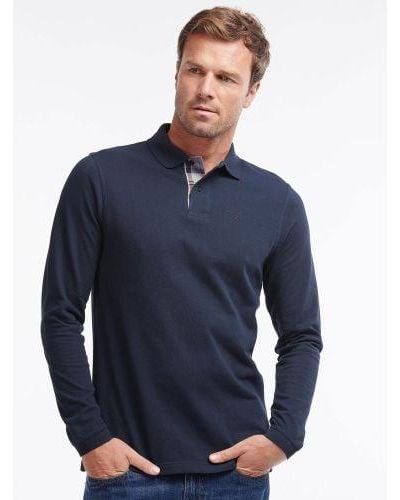 Barbour Long Sleeve Sports Polo Shirt - Blue